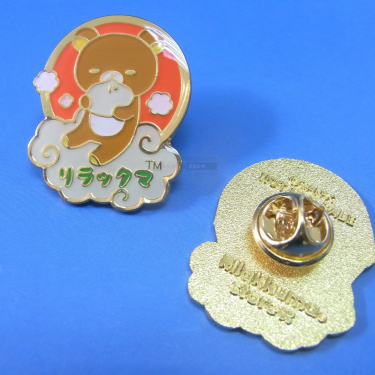 日本卡通金屬徽章 小熊動物金屬胸章 金屬制品鋅合金紀念禮品臂章