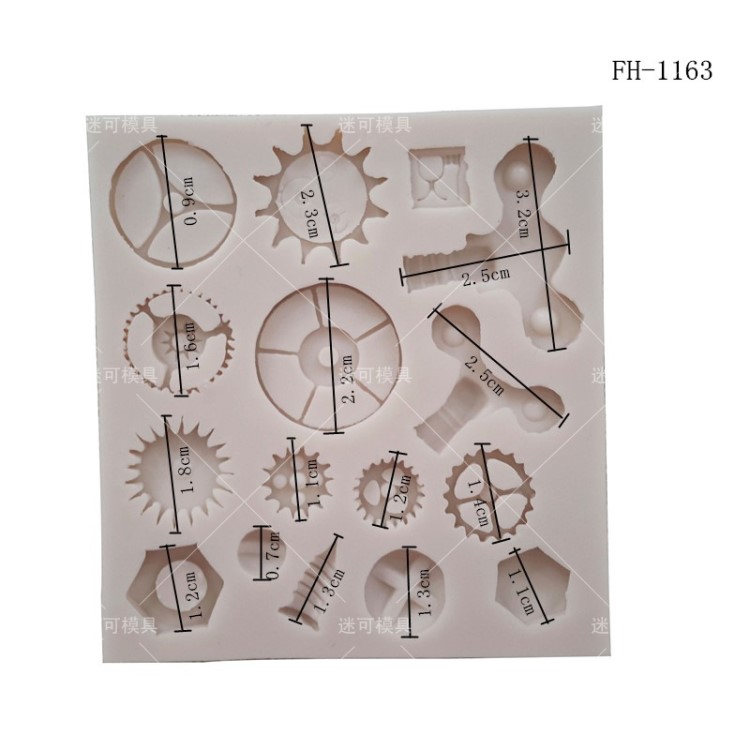 翻糖硅胶模具 游戏手柄 方向盘 齿轮 螺丝巧克力模具DIY烘培工具