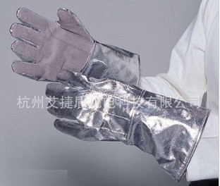 涂鋁五指手套 涂鋁隔熱防手套 輻射熱的防護達到1200℃