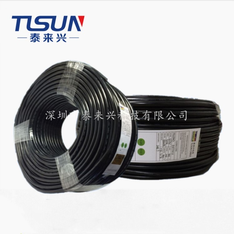 2芯10AWG 防水美標(biāo)電源線 UL 300V 環(huán)保PVC 戶外防潮用電纜