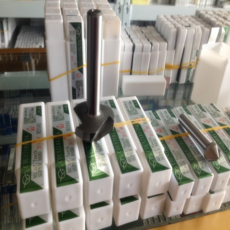 伊海工具3刃90&deg;倒角刀 90度直柄莫氏錐柄倒角立銑刀高碳鋼角銑刀