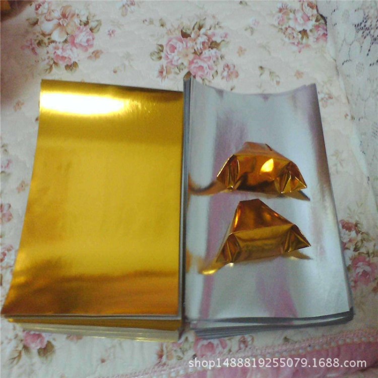 按需定制印字印花元寶紙 燒紙金銀紙 光面金箔紙加工廠 現(xiàn)貨直銷