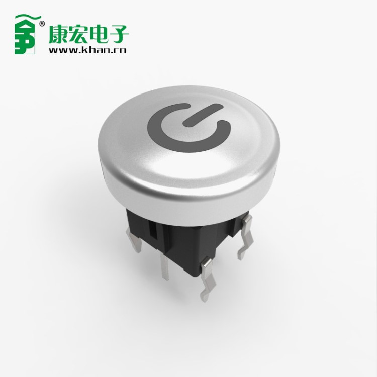 熱賣6X6帶燈輕觸開關 電源標志復位開關 電腦機箱開關 帶帽輕觸