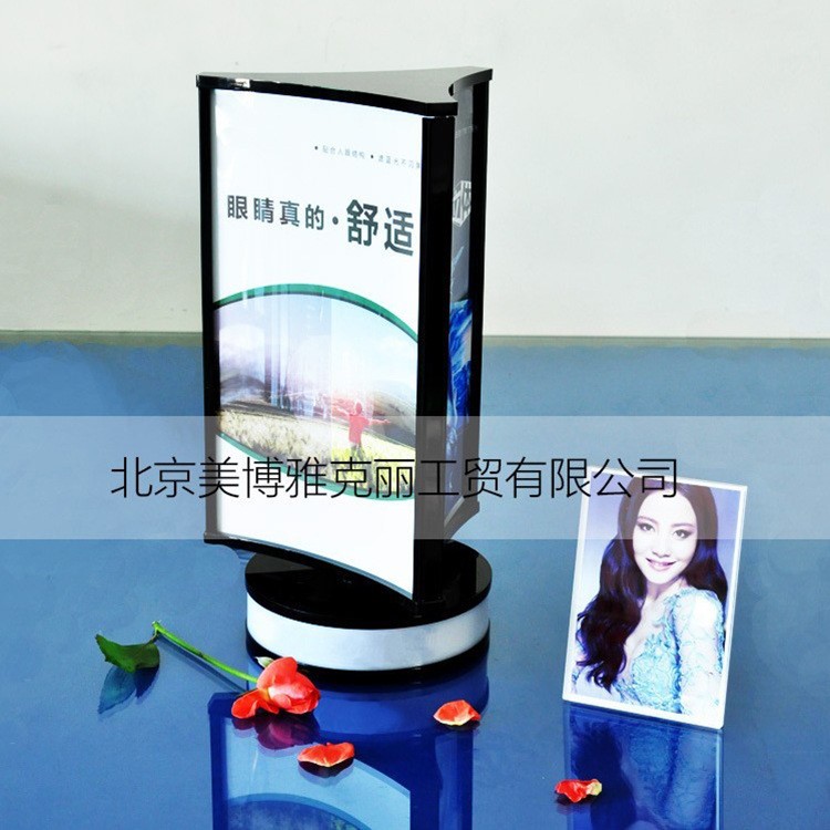 壓克力制作 桌面式亞克力旋轉小燈箱 有機玻璃廣告展示燈箱
