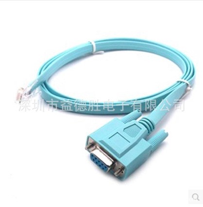 RJ45网口转RS232串口 COM口9孔水晶头思科DP9转RJ45