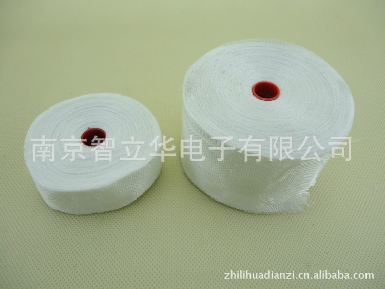 供應25mm玻璃纖維帶耐高溫玻纖帶玻璃絲帶高溫絕緣耐溫纏繞白紗帶