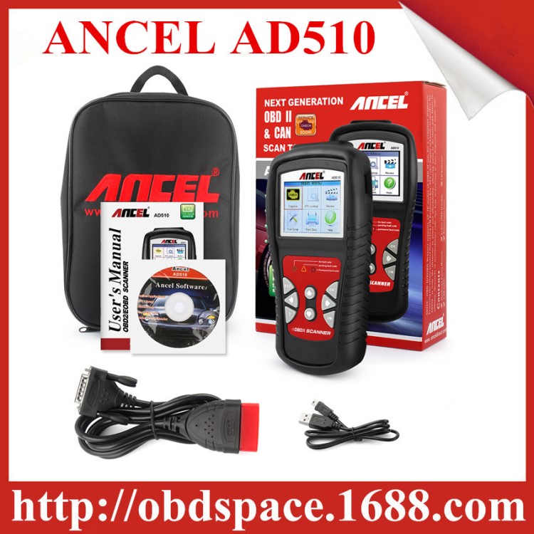 新款A(yù)ncel AD510 OBD2 OBD汽車工具通用汽車診斷掃描儀