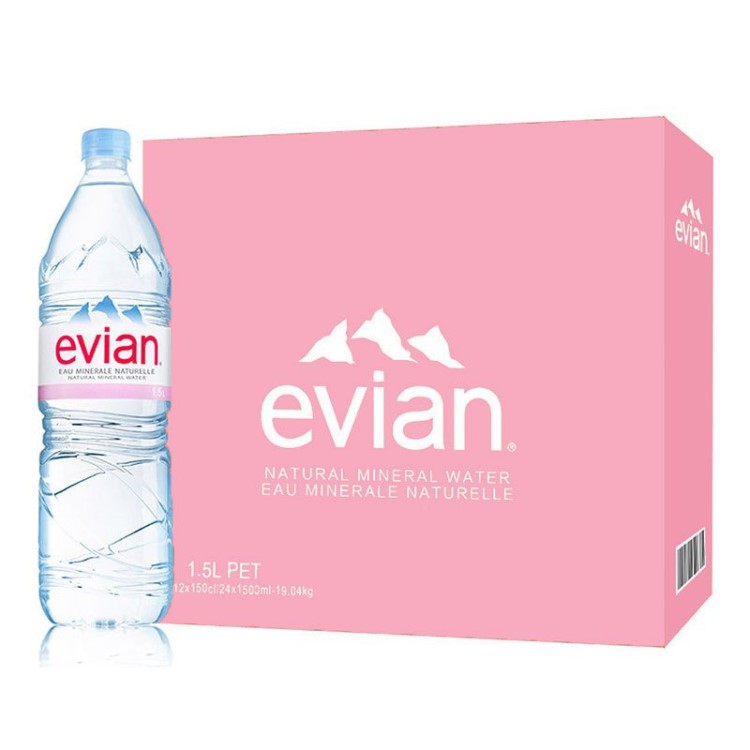 依云 法國(guó)evian依云礦泉水 1.5L/1500ML 整箱12瓶 低價(jià)批發(fā)