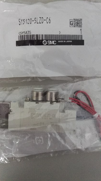全新原裝SMC兩位五通電磁閥SY5120-5LZD-C6 24V