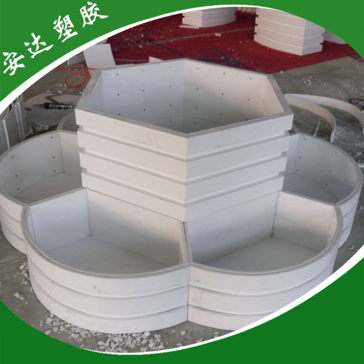 PVC微發(fā)泡花箱市政工程廣場(chǎng)道路花壇塑木花槽組合景觀綠化花盆