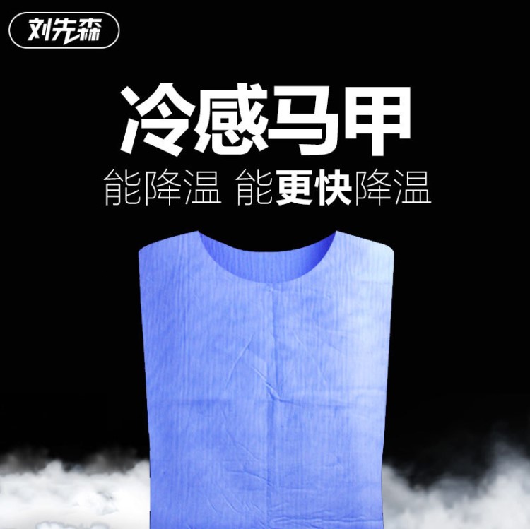 戶外工地員工廚房夏季防暑降溫神器制冷勞保用品衣服背心冰鎮(zhèn)馬甲