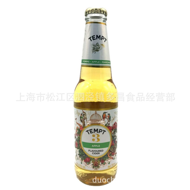 丹麥原裝 誘惑3號(hào)tempt3apple 蘋(píng)果味露酒 330ml24瓶