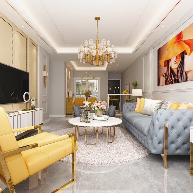 公寓別墅酒店配套家具 港式輕奢整體空間一站式配套家具廠家