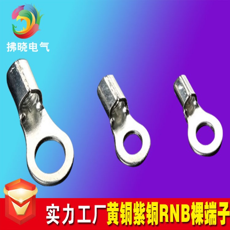 圓形裸端頭RNB100-18冷壓裸端子R型O型接線鼻子銅線耳