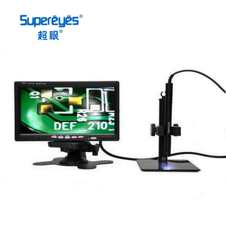 AV接口電子顯微鏡1-200X連接顯示器顯微鏡AV/USB數(shù)碼顯微鏡B003A