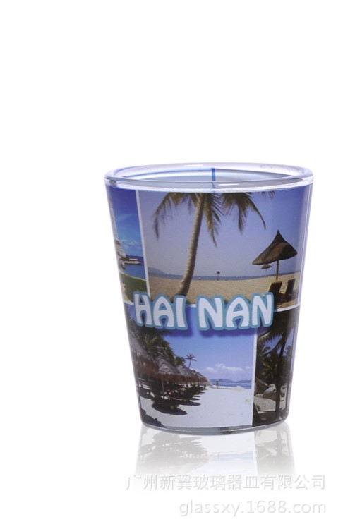 玻璃杯加工廠高品質60ml 旅游紀念 小酒杯 玻璃杯批發可定制LOGO