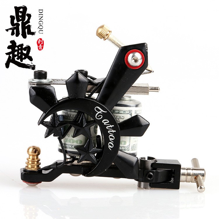 黑水晶鑄造打霧紋身機紋身線圈機美容美妝工具刺青紋身器械批發(fā)