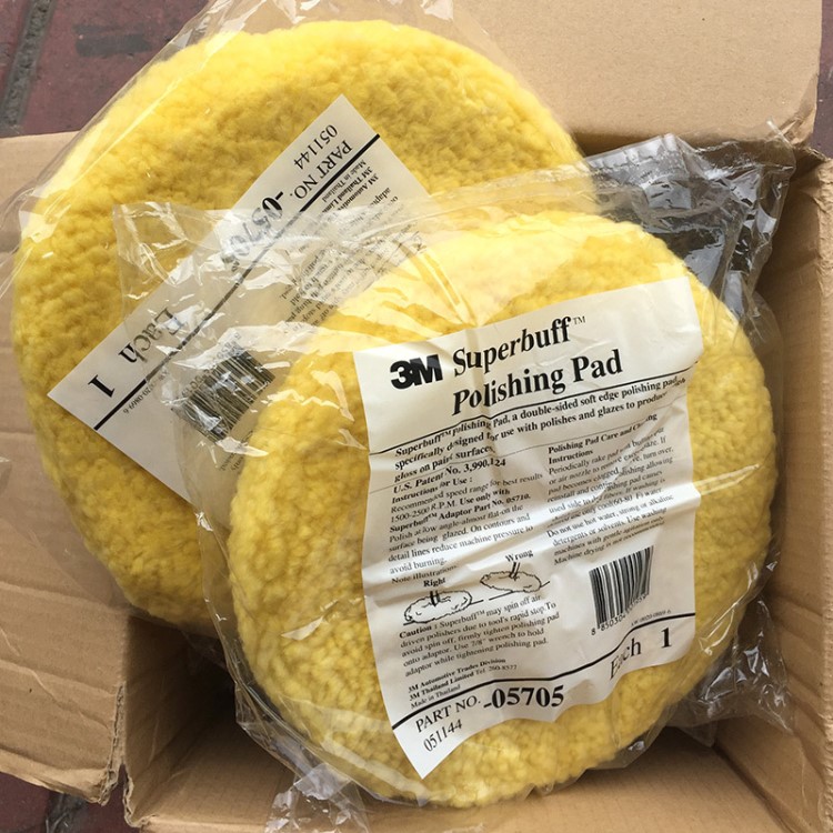 美國羊毛球 5705羊毛球黃色雙面拋光盤羊毛輪打蠟海綿拋光