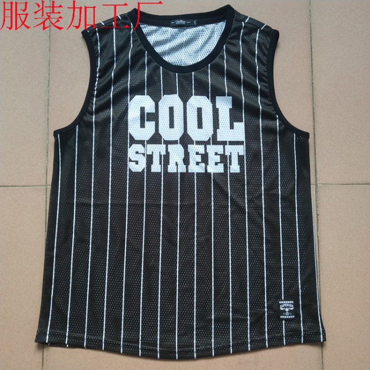 加工廠熱升華籃球服套裝定制設計雙面籃球隊服背心速干無袖籃球服