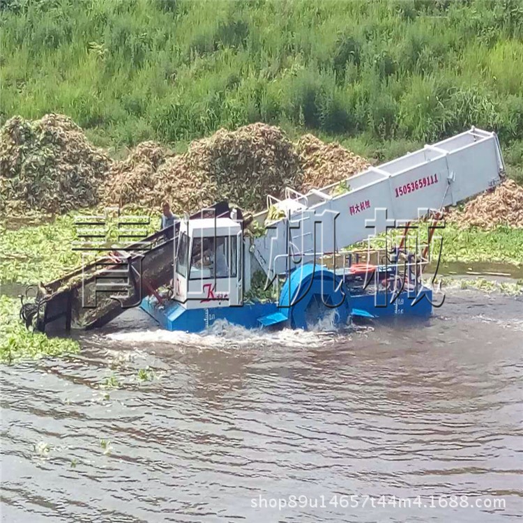 水面水草漂浮物打捞船 浒苔蓝藻收集清理船 湖面垃圾处理保洁设备