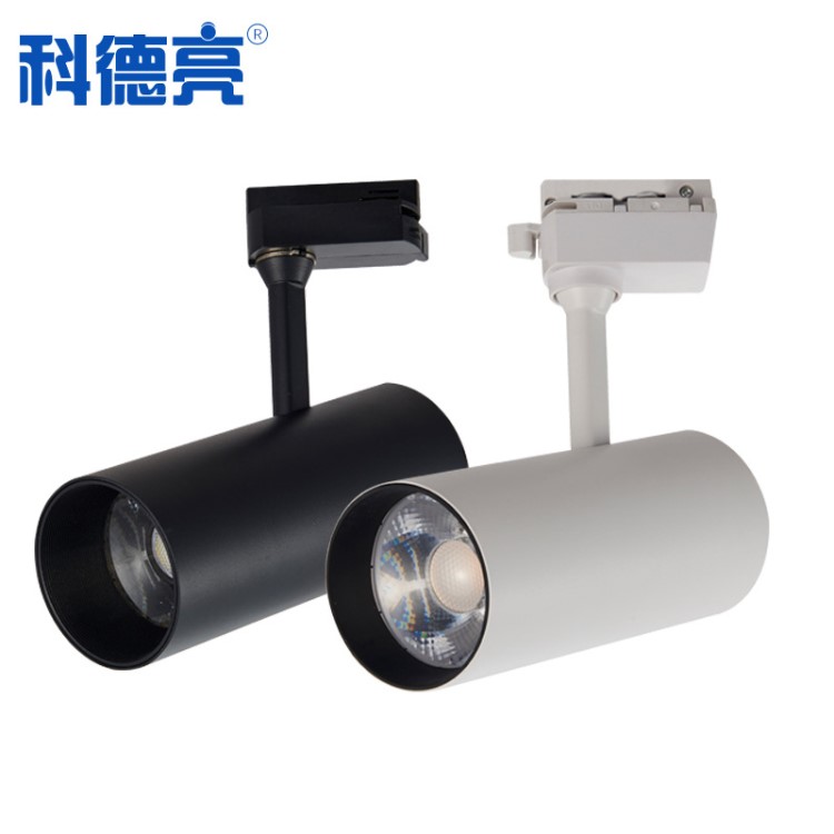 廠家直銷(xiāo)led直筒軌道燈 展廳軌道式射燈 20w 30w餐廳COB射燈
