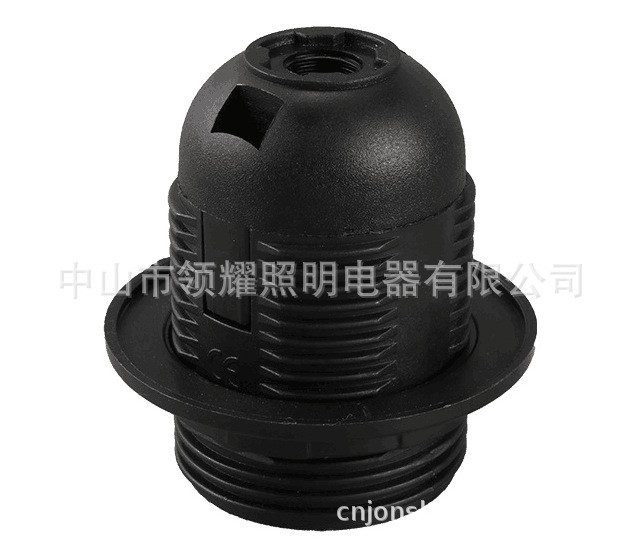 SAA VDE環(huán)保阻燃E27歐規(guī)塑膠塑料卡式全牙全螺紋臺燈燈頭燈座