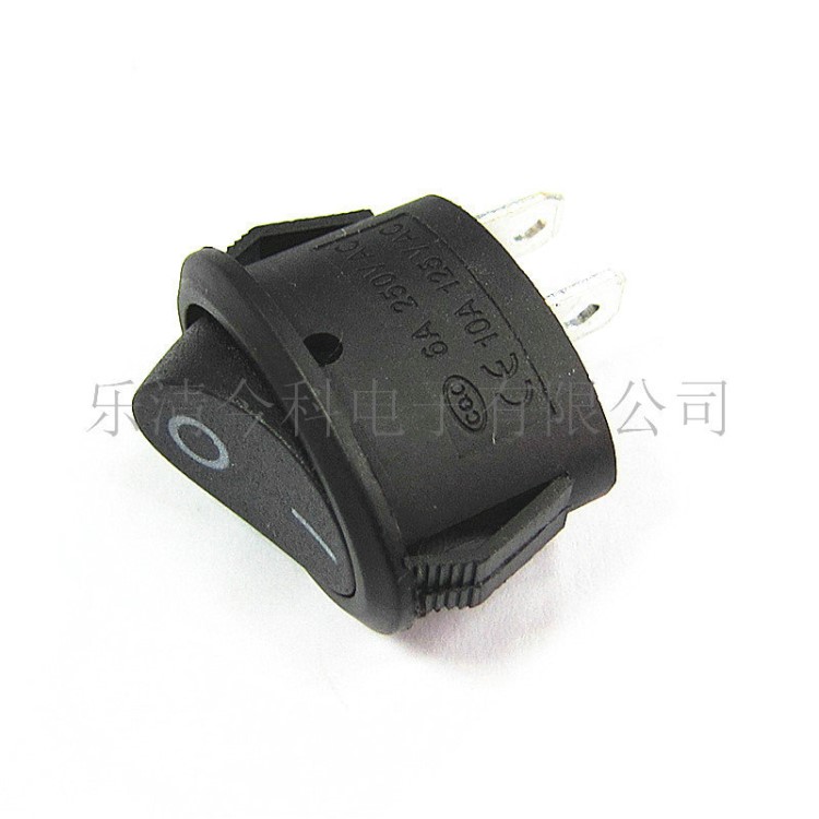 KCD1-101XW-T10101 2腳2檔黑色翹板電源器具橢圓船型開關(guān)25*17