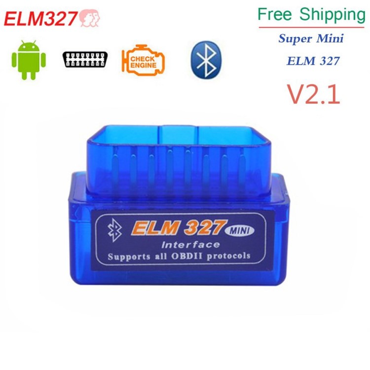 廠家直銷迷你手機藍(lán)牙 Bluetooth OBD2 ELM327汽車診斷檢測儀V2.1