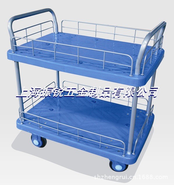 PLA300-T2-HL2-D雙層 雙扶手 雙護欄 超靜音平板手推車