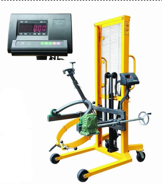 液压称重油桶车 电动油桶带秤堆高车翻转车 油桶倒料车 称重式