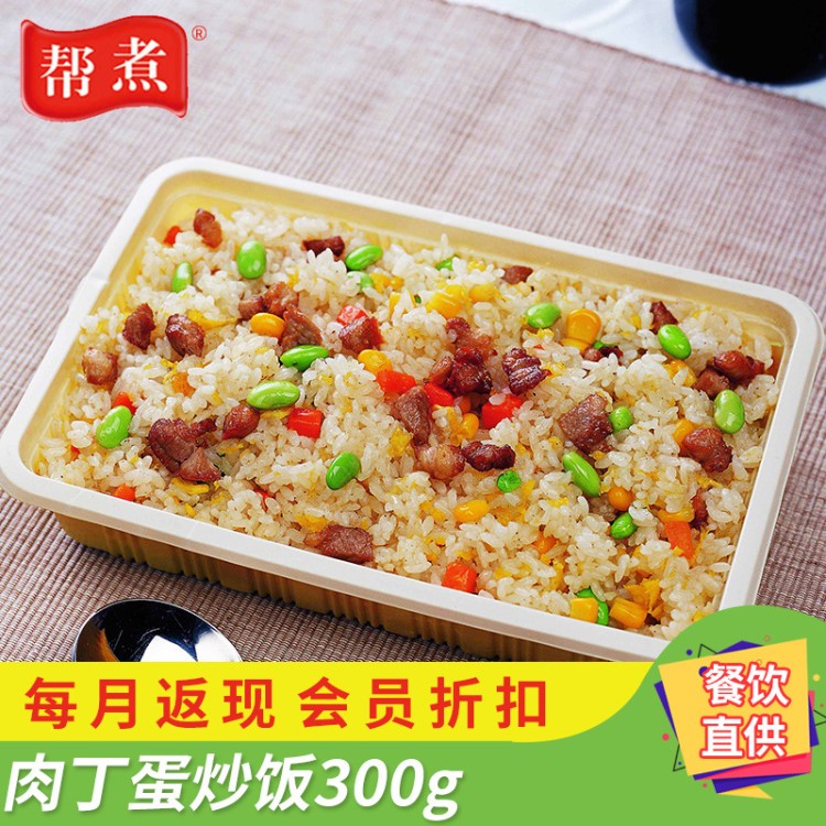 廣東蒸燴煮肉丁蛋炒飯料理包 300g批發(fā)速食米飯 快餐商務(wù)簡餐