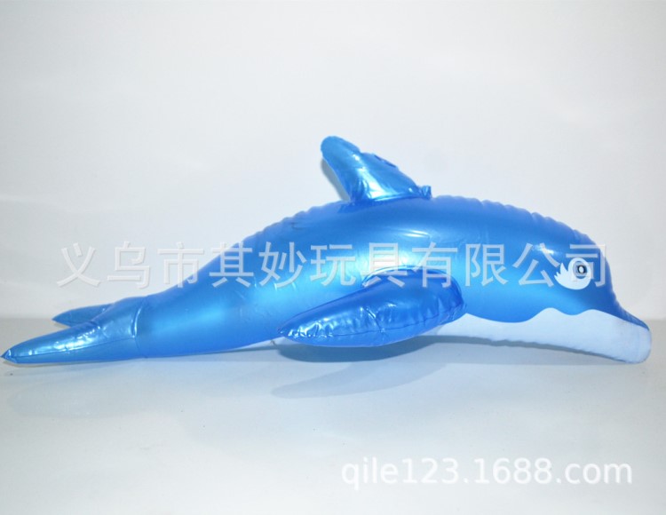 充氣海豚魚(yú)玩具pvc兒童玩具批發(fā)海豚氣球掛飾道具氣模地?cái)偱l(fā)