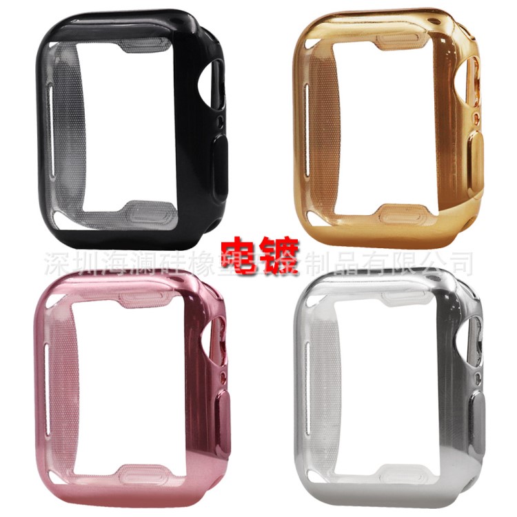 適用蘋果手表iwatch4代保護(hù)外殼套applewatch軟透明半全包tpu包裝