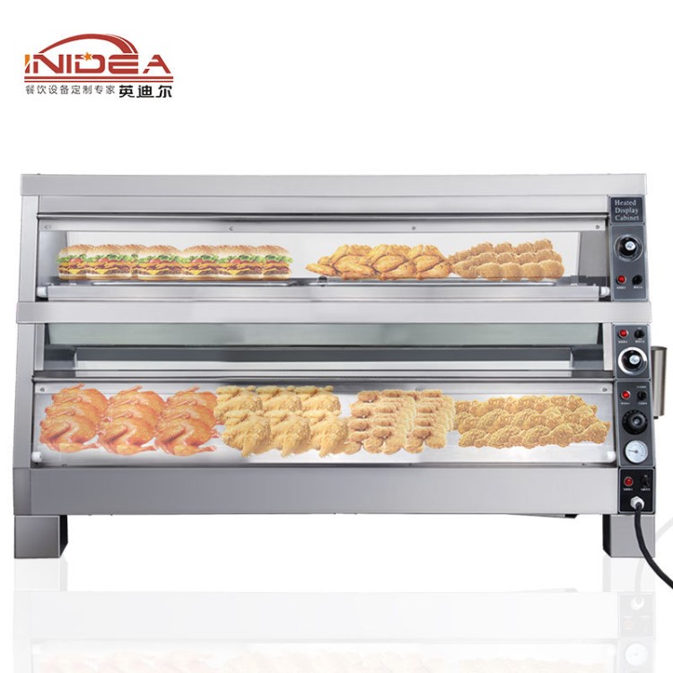 1.5米2雙層商用保溫柜1.2m臺(tái)式電熱保溫陳列柜漢堡店展示柜設(shè)備