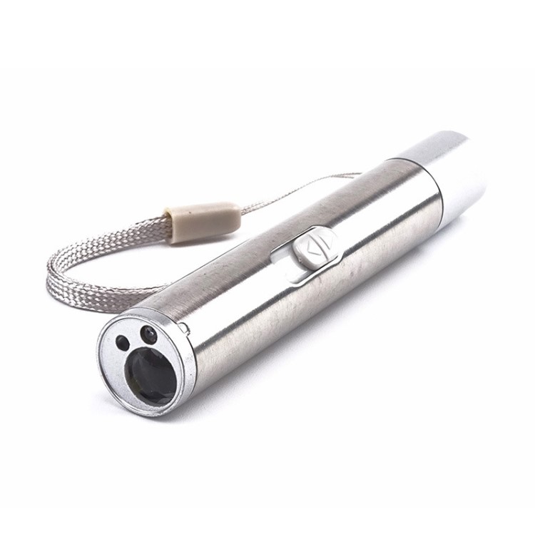 不銹鋼強光迷你袖珍小電筒USB充電藍月亮led醫用禮品激光logo