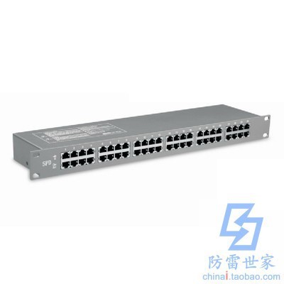 中鹏TOP信号网络24口机架式TN-RJ45-24E100浪涌保护器SPD，可议价