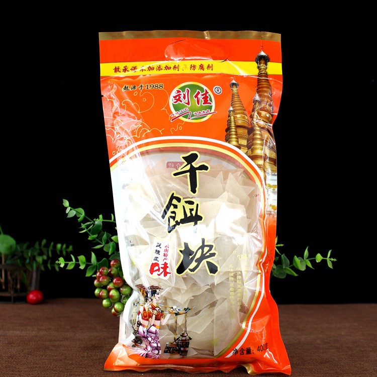 劉佳 干餌塊/細(xì)餌絲/寬餌絲 500g 云南德宏特產(chǎn)批發(fā)米粉米線早餐