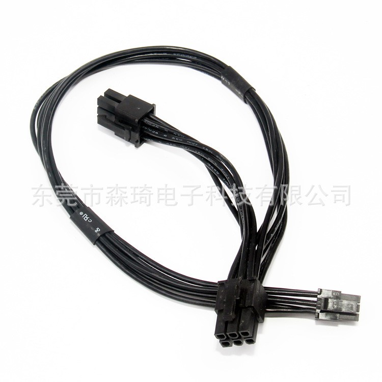 SQ192 顯卡線 mac 小6P公 對大6P 公 18AWG 35cm+10cm 顯卡轉接線