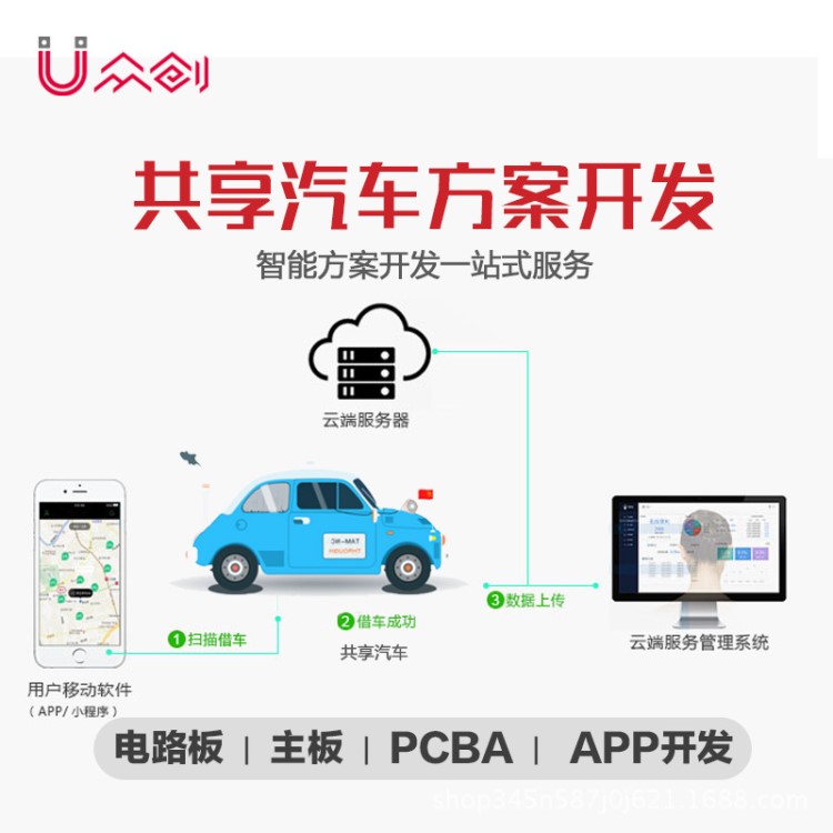 新能源电动汽车方案开发GPS定位监控共享汽车管理专用APP系统