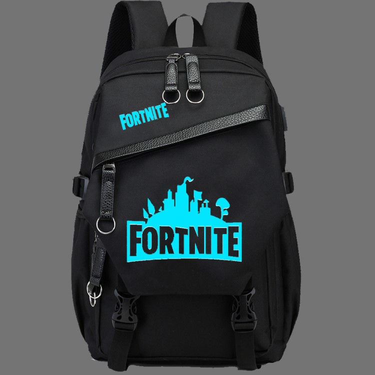 Fortnite游戲堡壘之夜現貨夜光書包男女背包青少年校園雙肩包USB