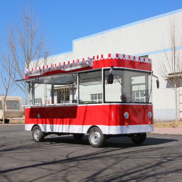 多功能移動美食車流動保溫快餐車早餐車油炸燒烤車電動四輪小吃車