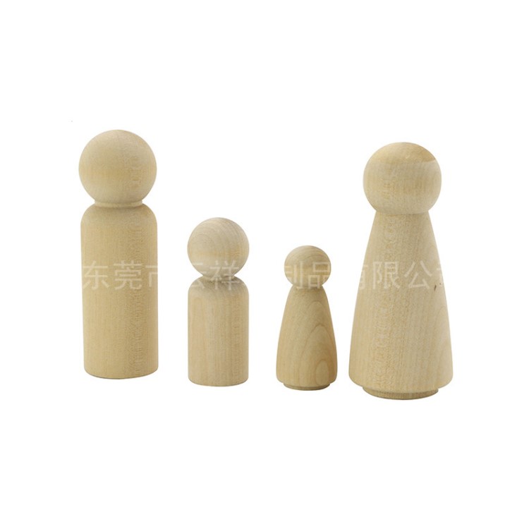 木制工藝品廠家 人形棋子木制小人偶 可定制
