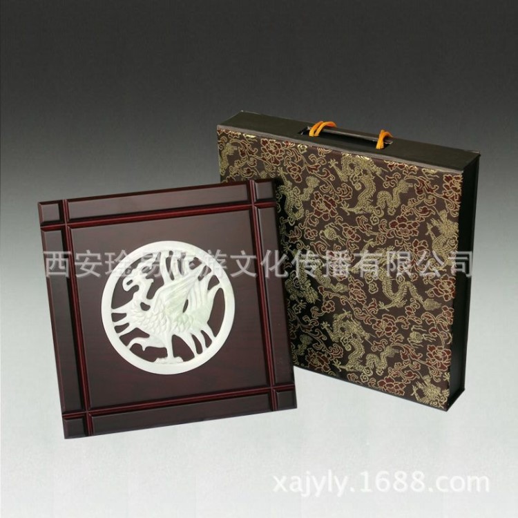 批發(fā)藍(lán)田玉工藝品 藍(lán)田玉禮品 藍(lán)田玉四神瓦當(dāng) 青龍白虎朱雀玄武