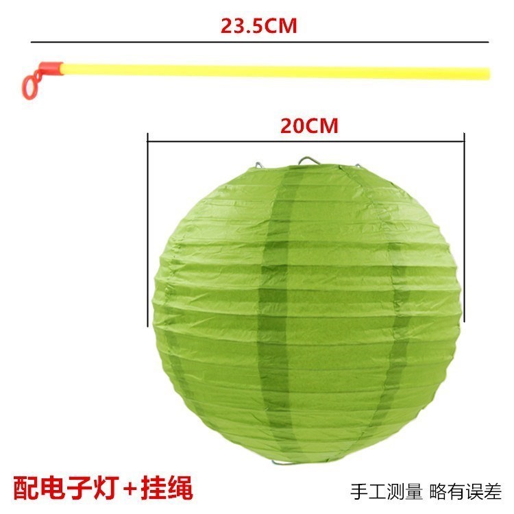 中秋節(jié)兒童手提風(fēng)琴傳統(tǒng)紙燈籠攝影舞蹈道具LED電子燭發(fā)光燈籠