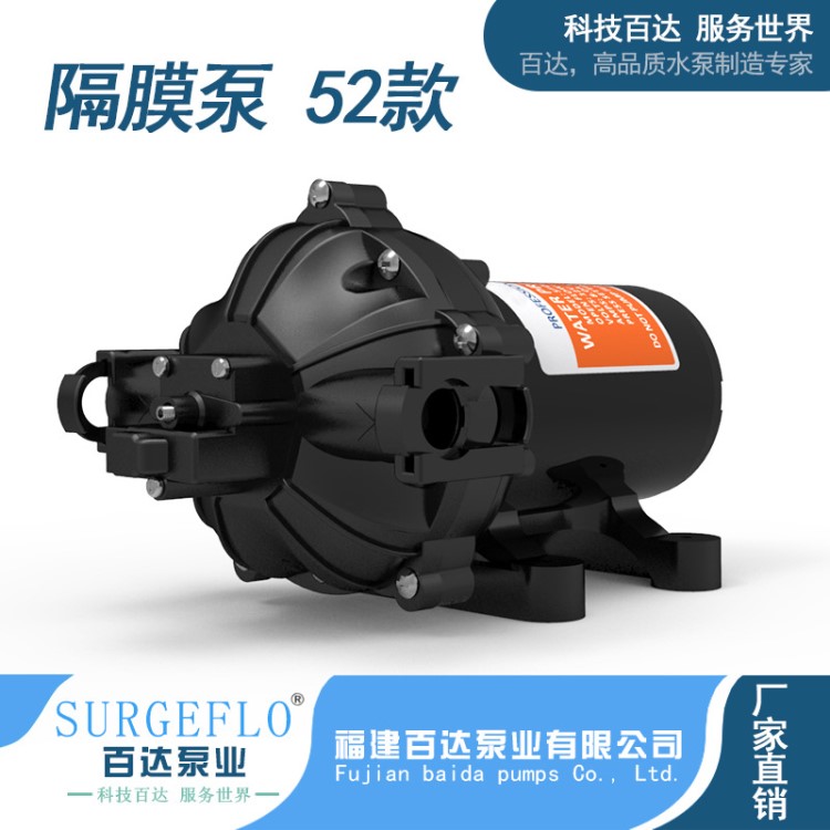 52款直流12V24V抽水泵大流量船用排水泵高压冲洗小型便携式洗车泵