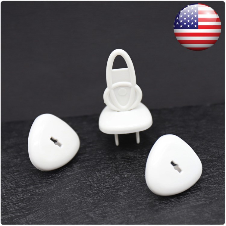 帶啟子美式保護蓋電源插座保護蓋兒童3孔防觸電 美國專用跨境