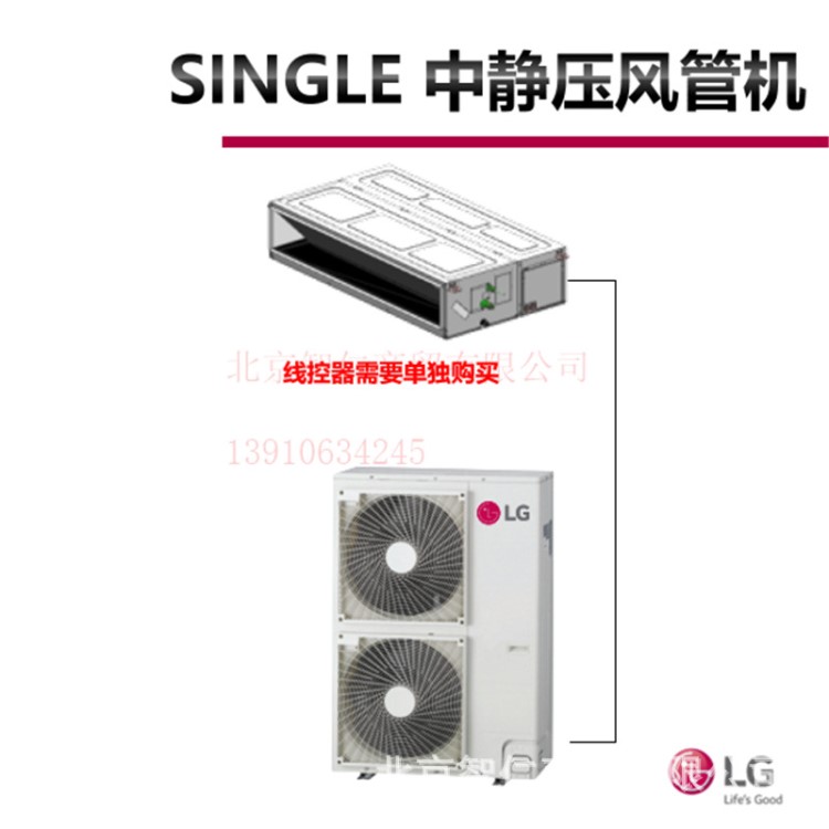 LG冷暖變頻一拖一單元式5匹中高靜壓風管機中央空調AB-M1400WT4