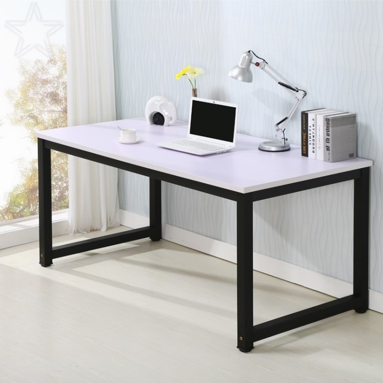 深圳家用钢架电脑桌台式现代书桌简约2人办公桌定制写字台单人桌