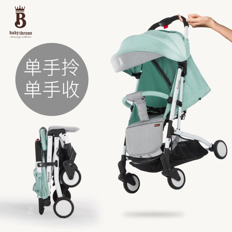 BABYTHRONE/貝登寶輕便單手折疊嬰兒推車2018升級(jí)款加寬推車童車