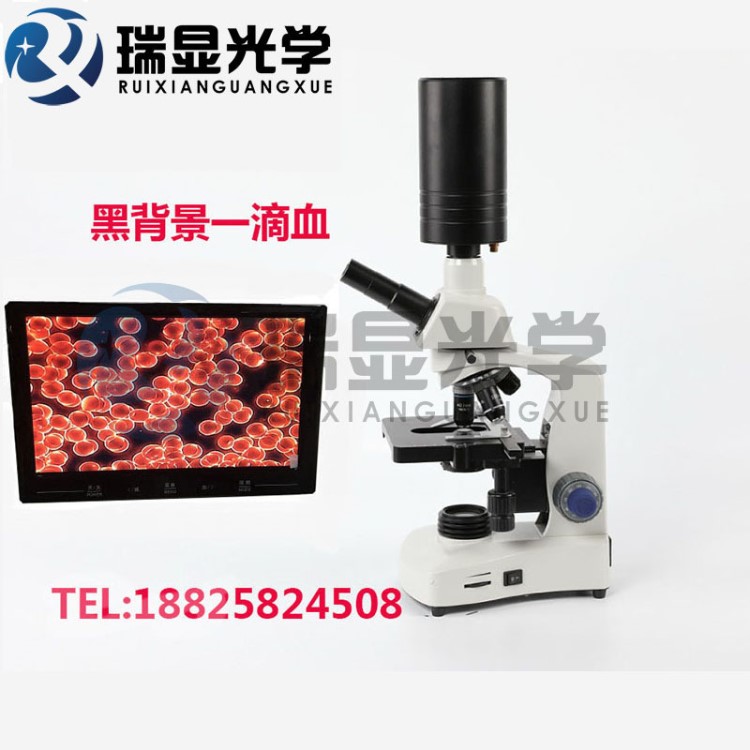一滴血檢測儀 黑背景 電子生物一體機 單目顯微鏡 分析儀
